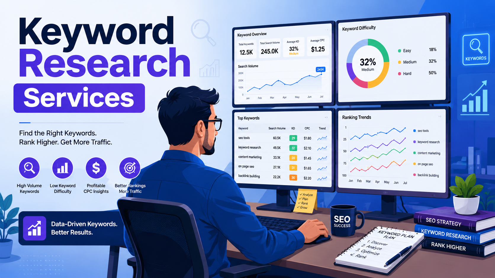 How Keyword Research Services Help You Rank Higher, Faster